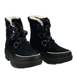 Sorel Black Winter Boots with White Accents